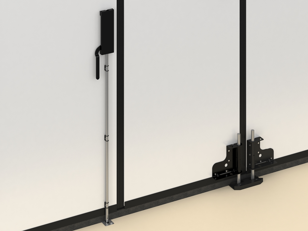 Ригельная задвижка для фиксации ворот в закрытом положении.